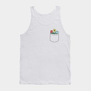 Pocket with flowers Tank Top